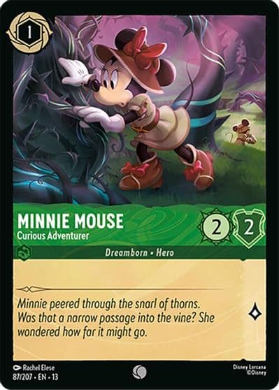Minnie Mouse Curious Adventurer Attack of the Vine! Lorcana card