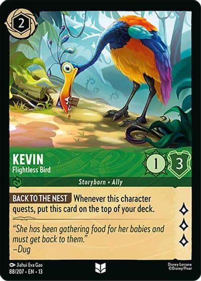 Kevin Flightless Bird Attack of the Vine! Lorcana card