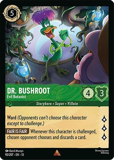 Dr Bushroot Evil Botanist Attack of the Vine! Lorcana card