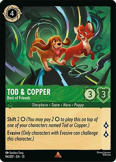 Tod and Copper Best of Friends Attack of the Vine! Lorcana card