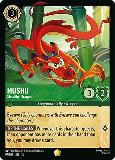 Mushu Stealthy Dragon Attack of the Vine! Lorcana card