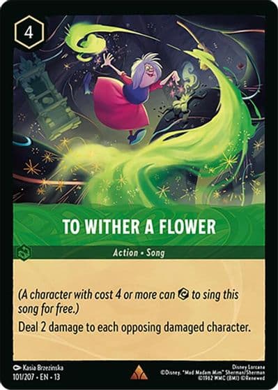 To Wither a Flower Attack of the Vine! Lorcana card