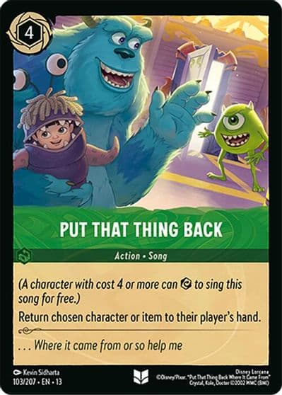 Put That Thing Back Attack of the Vine! Lorcana card