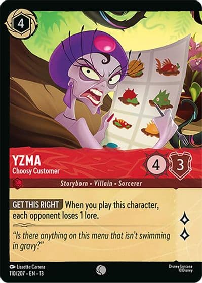 Yzma Choosy Customer Foil Attack of the Vine! Lorcana card