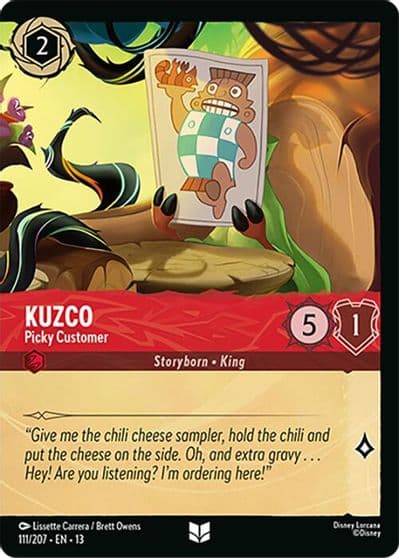 Kuzco Picky Customer Foil Attack of the Vine! Lorcana card