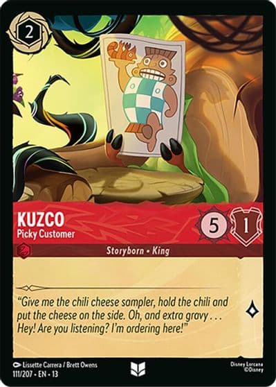 Kuzco Picky Customer Attack of the Vine! Lorcana card