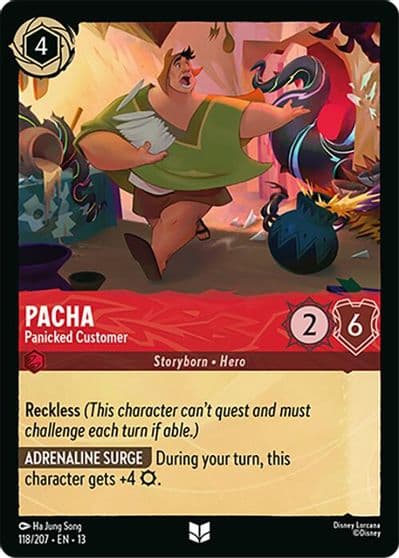 Pacha Panicked Customer Attack of the Vine! Lorcana card