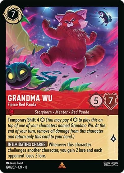 Grandma Wu Fierce Red Panda Attack of the Vine! Lorcana card