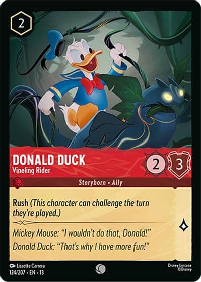 Donald Duck Vineling Rider Attack of the Vine! Lorcana card