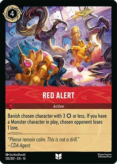 Red Alert Attack of the Vine! Lorcana card