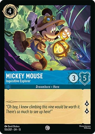 Mickey Mouse Inquisitive Explorer Attack of the Vine! Lorcana card