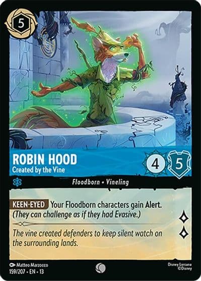 Robin Hood Created by the Vine Attack of the Vine! Lorcana card