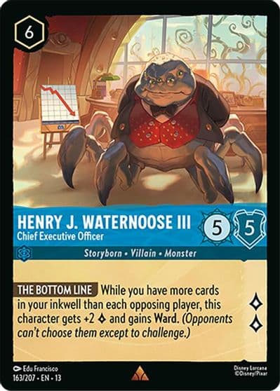 Henry J Waternoose III Chief Executive Officer Attack of the Vine! Lorcana card