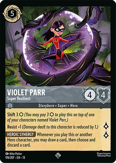 Violet Parr Super Resilient Attack of the Vine! Lorcana card