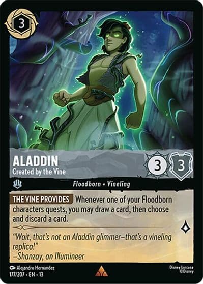 Aladdin Created by the Vine Attack of the Vine! Lorcana card