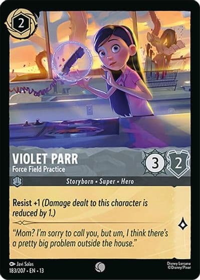 Violet Parr Force Field Practice Attack of the Vine! Lorcana card