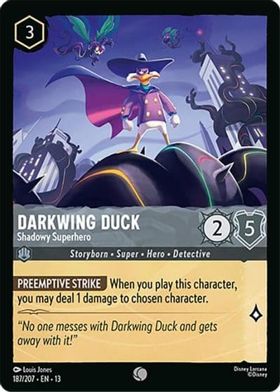 Darkwing Duck Shadowy Superhero Attack of the Vine! Lorcana card