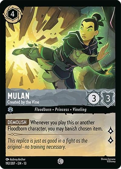 Mulan Created by the Vine Attack of the Vine! Lorcana card
