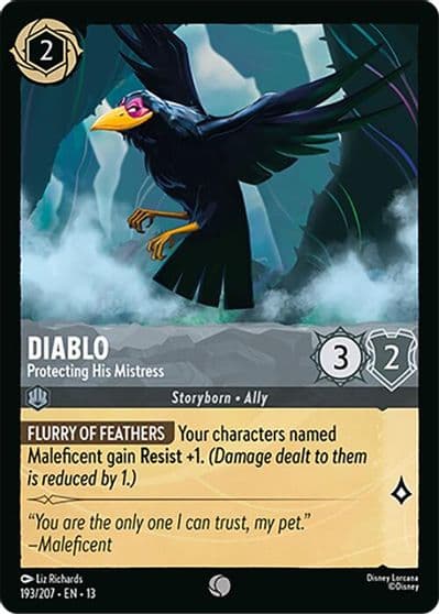Diablo Protecting His Mistress Attack of the Vine! Lorcana card
