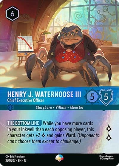 Henry J Waternoose III Chief Executive Officer Epic Attack of the Vine! Lorcana card