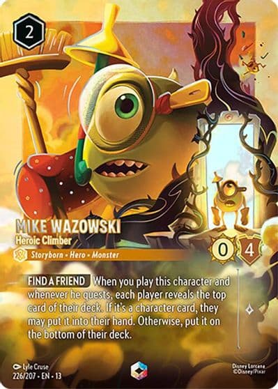 Mike Wazowski Heroic Climber Enchanted Attack of the Vine! Lorcana card