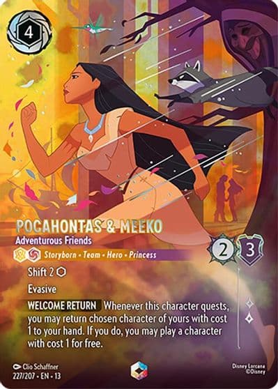 Pocahontas and Meeko Adventurous Friends Enchanted Attack of the Vine! Lorcana card