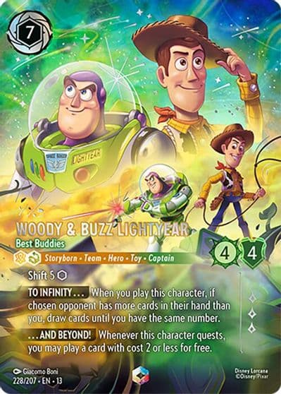 Woody and Buzz Lightyear Best Buddies Enchanted Attack of the Vine! Lorcana card