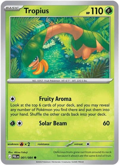 Tropius ME05: Pitch Black Pokemon card