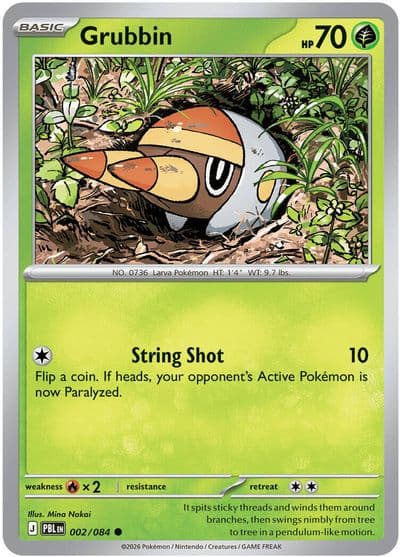 Grubbin ME05: Pitch Black Pokemon card