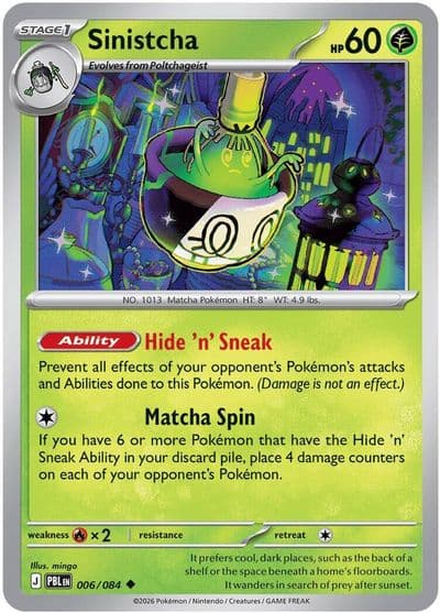 Sinistcha ME05: Pitch Black Pokemon card