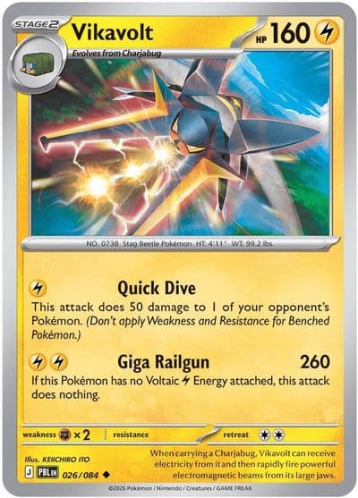 Vikavolt ME05: Pitch Black Pokemon card