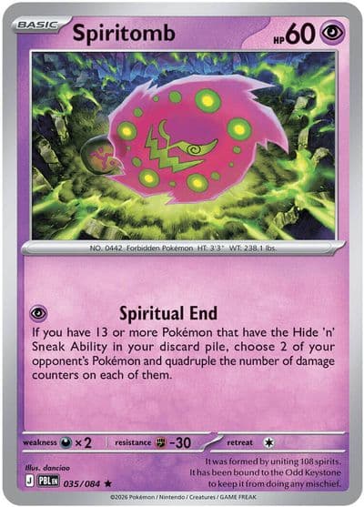 Spiritomb ME05: Pitch Black Pokemon card