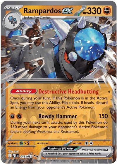 Rampardos ex ME05: Pitch Black Pokemon card