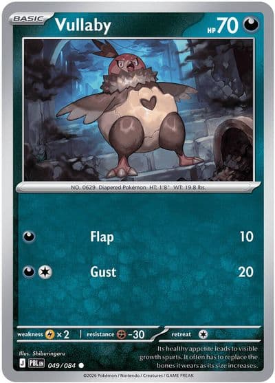Vullaby ME05: Pitch Black Pokemon card
