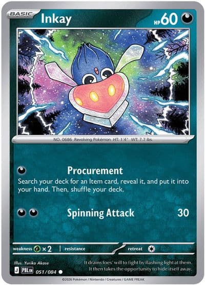 Inkay ME05: Pitch Black Pokemon card