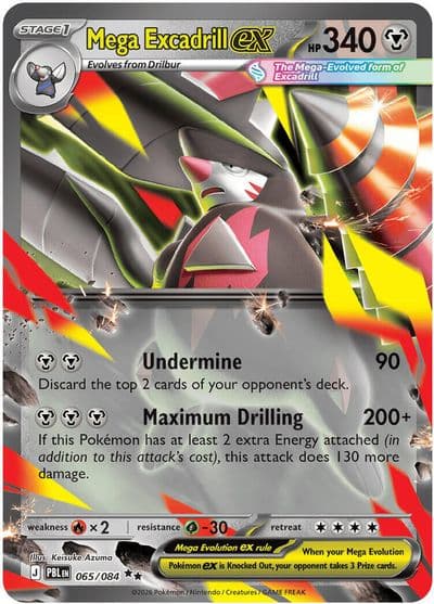 Mega Excadrill ex ME05: Pitch Black Pokemon card