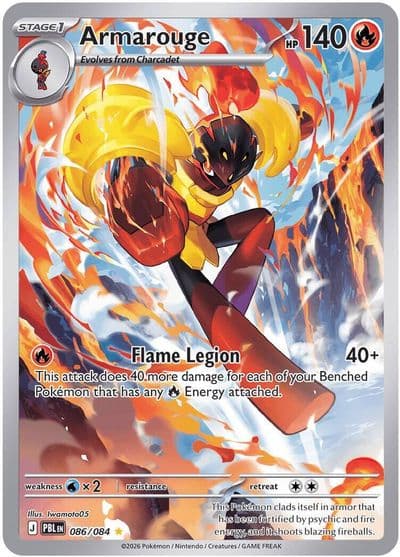Armarouge ME05: Pitch Black Pokemon card