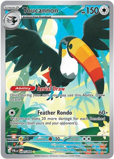 Toucannon ME05: Pitch Black Pokemon card