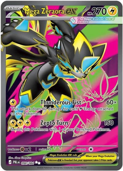 Mega Zeraora ex ME05: Pitch Black Pokemon card