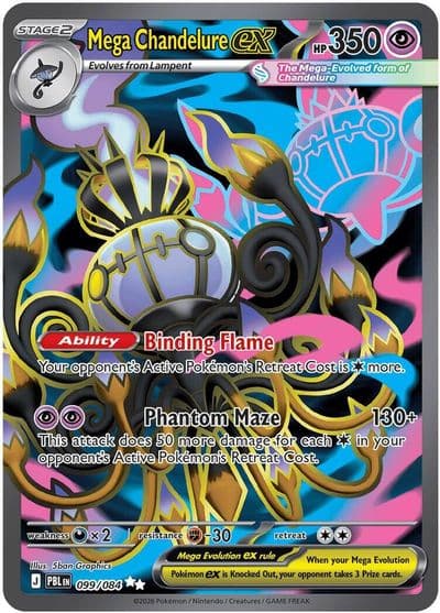 Mega Chandelure ex ME05: Pitch Black Pokemon card