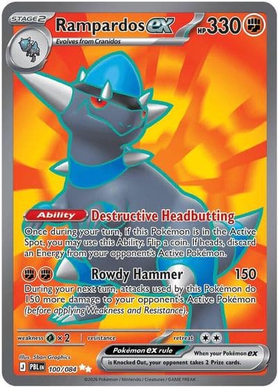 Rampardos ex ME05: Pitch Black Pokemon card