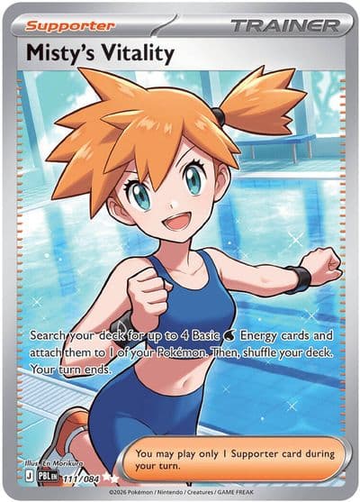 Misty's Vitality ME05: Pitch Black Pokemon card