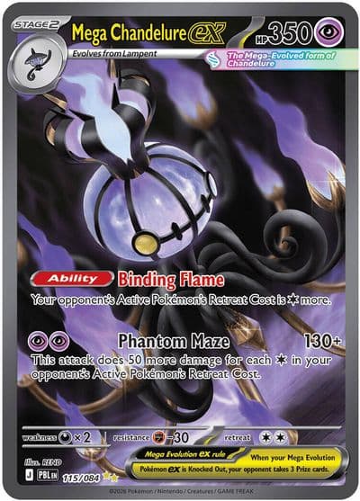 Mega Chandelure ex ME05: Pitch Black Pokemon card