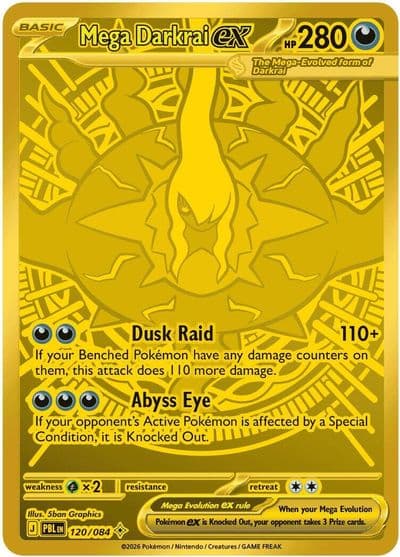 Mega Darkrai ex ME05: Pitch Black Pokemon card
