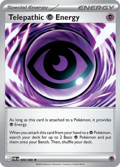 Telepathic Psychic Energy 088 088 Non Holo Deck Exclusives Pokemon card
