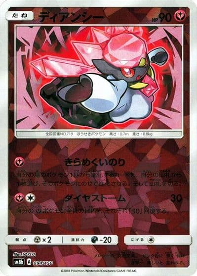 Diancie (Mirror Holofoil) SM8b: GX Ultra Shiny Pokemon card