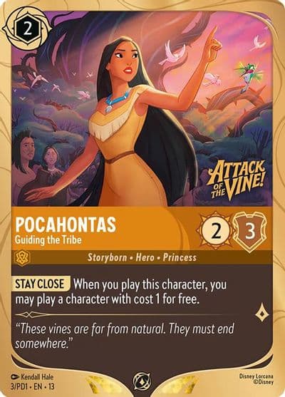 Pocahontas Guiding the Tribe Disney Lorcana Promo Cards Lorcana card