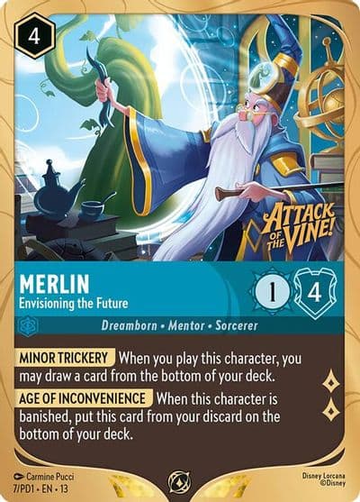 Merlin Envisioning the Future Disney Lorcana Promo Cards Lorcana card