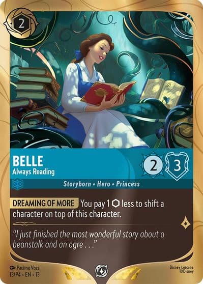 Belle Always Reading Disney Lorcana Promo Cards Lorcana card