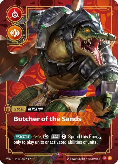 Renekton Butcher of the Sands Vendetta Riftbound card